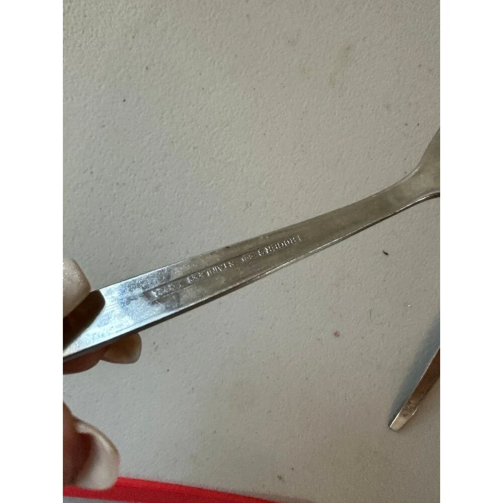 2 Vintage Rogers Co La Spana By Stanley Roberts Floral Stainless Dinner Forks